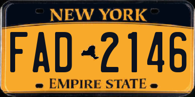 NY license plate FAD2146