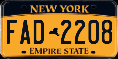 NY license plate FAD2208