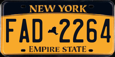 NY license plate FAD2264