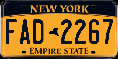 NY license plate FAD2267