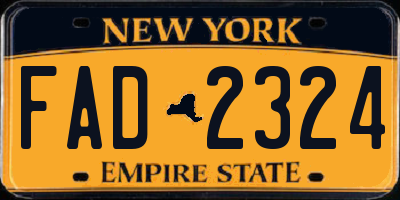 NY license plate FAD2324