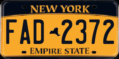 NY license plate FAD2372