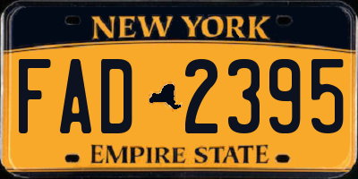 NY license plate FAD2395