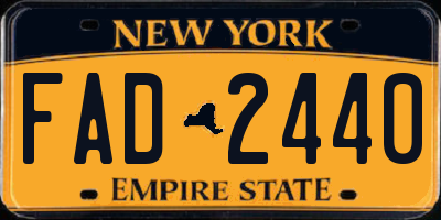 NY license plate FAD2440