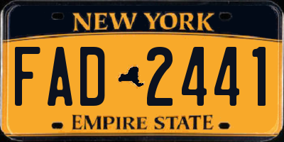 NY license plate FAD2441