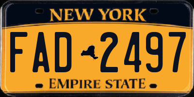 NY license plate FAD2497