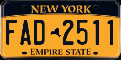 NY license plate FAD2511