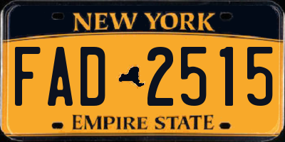 NY license plate FAD2515