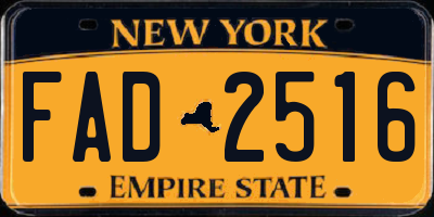 NY license plate FAD2516