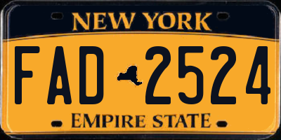 NY license plate FAD2524