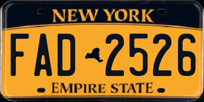 NY license plate FAD2526