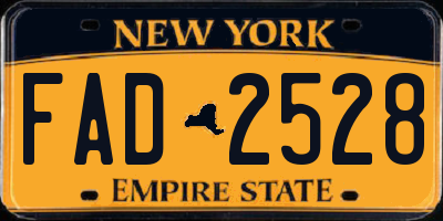 NY license plate FAD2528