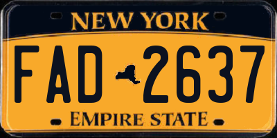 NY license plate FAD2637