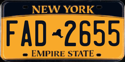 NY license plate FAD2655
