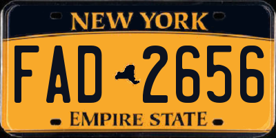 NY license plate FAD2656