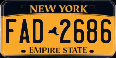 NY license plate FAD2686