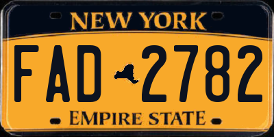 NY license plate FAD2782