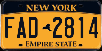 NY license plate FAD2814