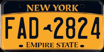 NY license plate FAD2824