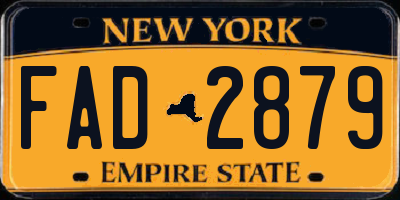 NY license plate FAD2879