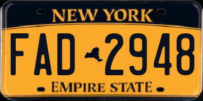 NY license plate FAD2948