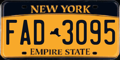 NY license plate FAD3095