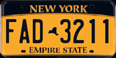 NY license plate FAD3211