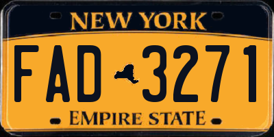 NY license plate FAD3271