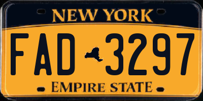 NY license plate FAD3297