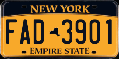 NY license plate FAD3901