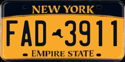 NY license plate FAD3911