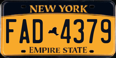 NY license plate FAD4379