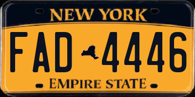 NY license plate FAD4446