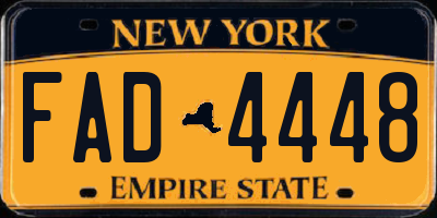 NY license plate FAD4448