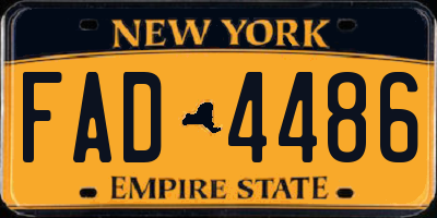 NY license plate FAD4486