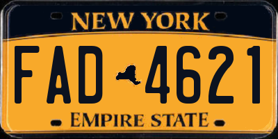 NY license plate FAD4621
