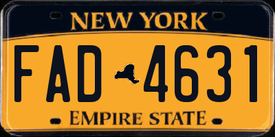 NY license plate FAD4631
