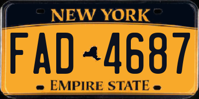 NY license plate FAD4687