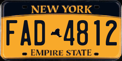 NY license plate FAD4812