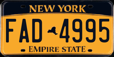 NY license plate FAD4995