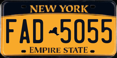 NY license plate FAD5055