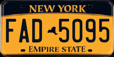 NY license plate FAD5095