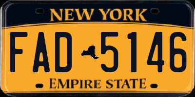 NY license plate FAD5146