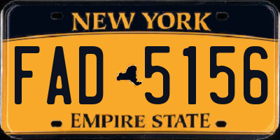 NY license plate FAD5156