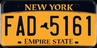 NY license plate FAD5161