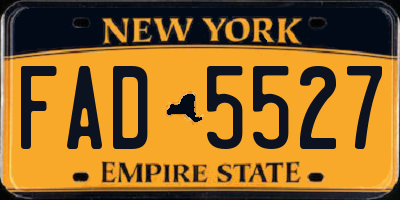 NY license plate FAD5527