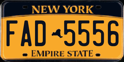 NY license plate FAD5556