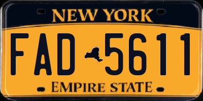 NY license plate FAD5611