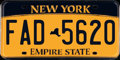 NY license plate FAD5620