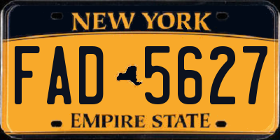 NY license plate FAD5627